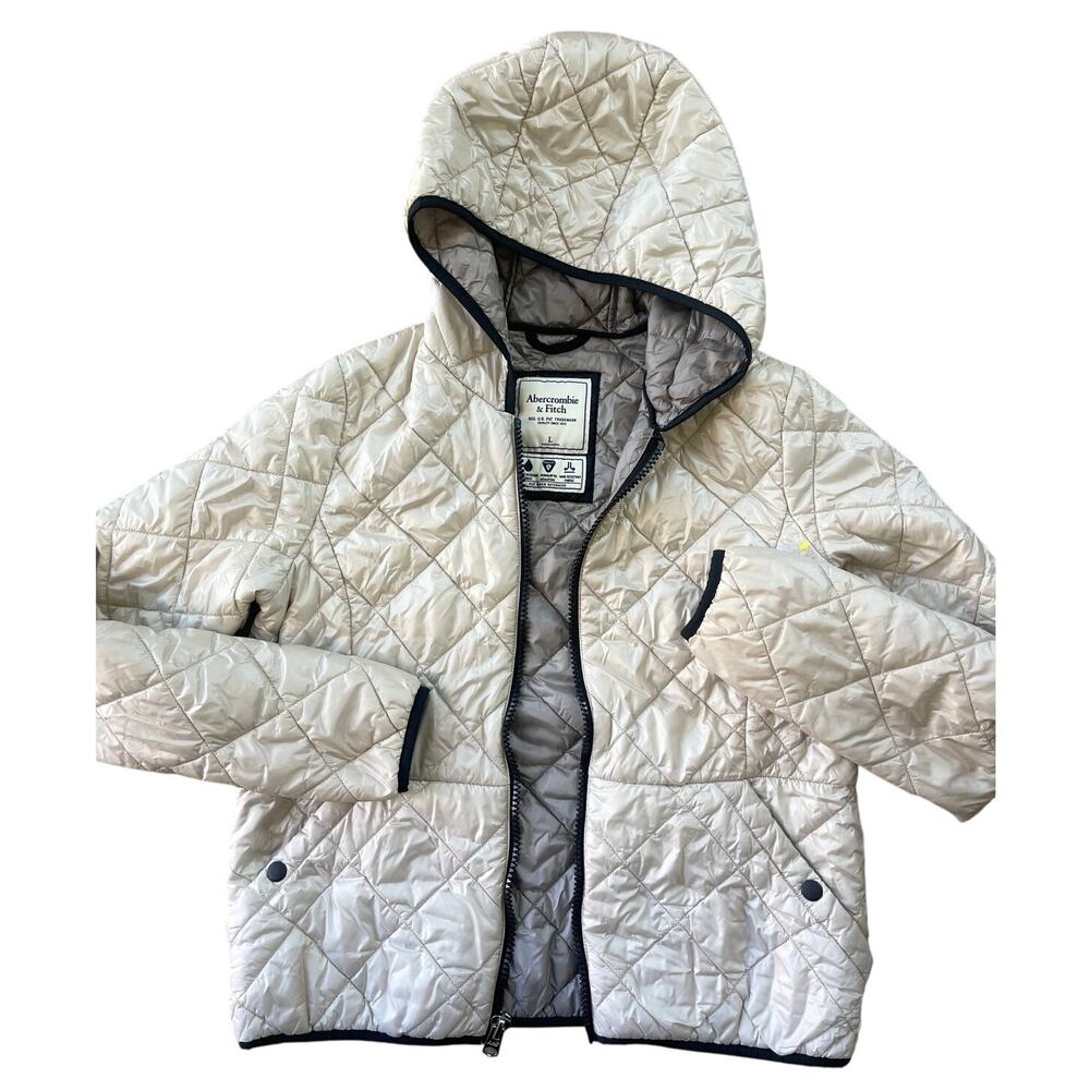 Abercrombie & Fitch Cream Quilted Jacket